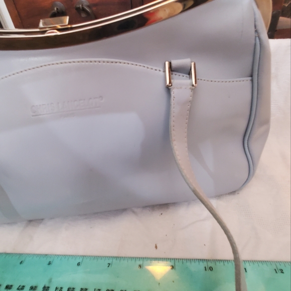 Chris Lancelot baby blue leather frame vintage purse - Picture 11 of 11